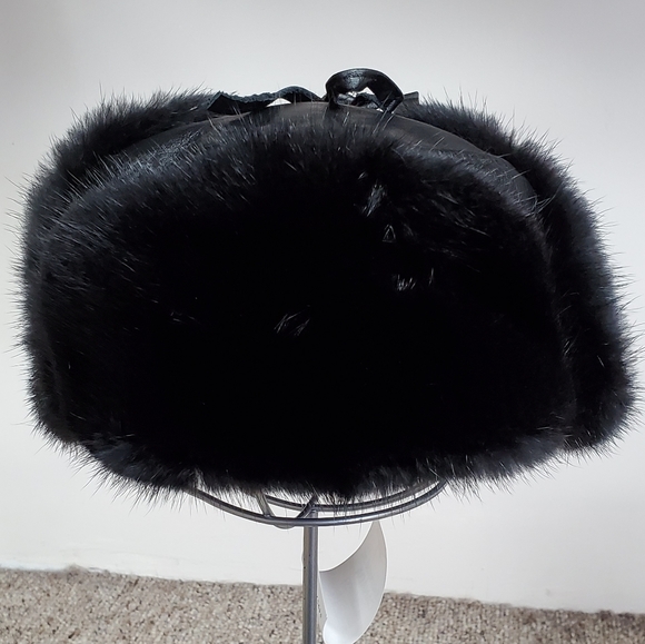 ABC Fur Other - Black Mink Fur and Leather Trooper Hat